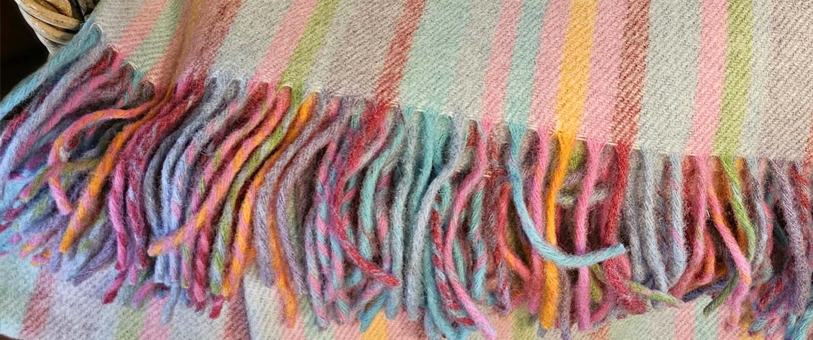Striped Lambswool Throws 