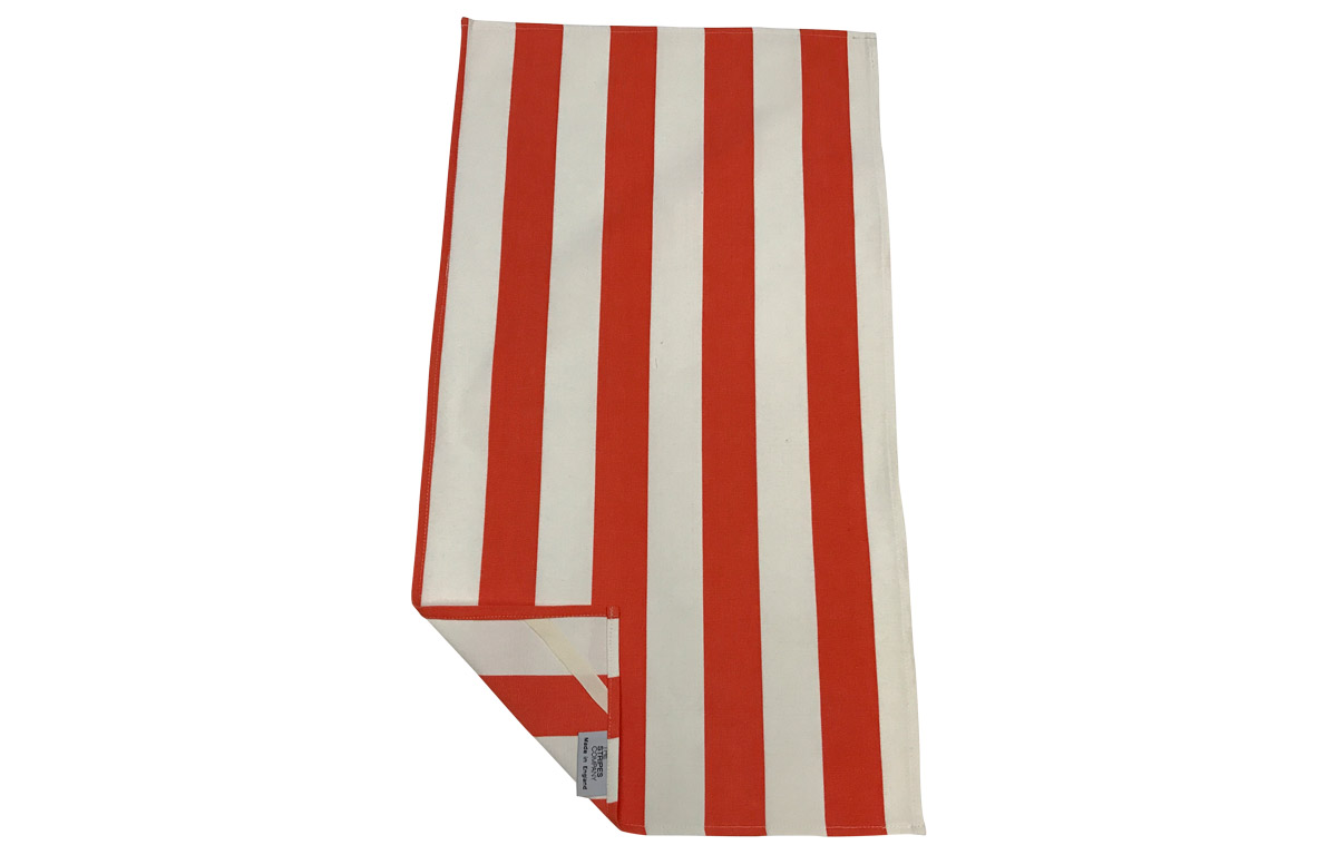 Orange & White Striped Tea Towels