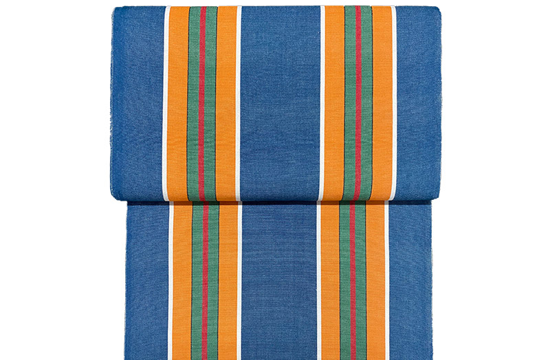 Vintage Blue Stripe Material For Deckchairs and Directors Chairs.