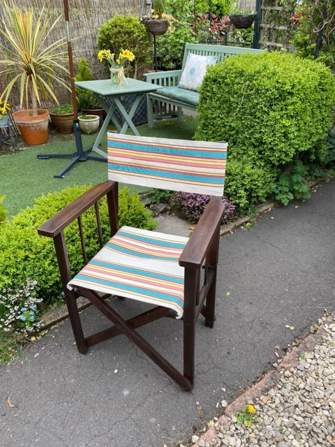 recovered vintage directors chairs