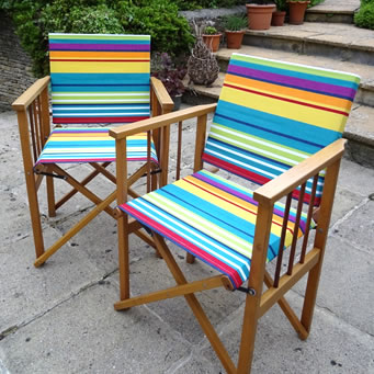 Deckchair Canvas Fabric used to recover directors chairs