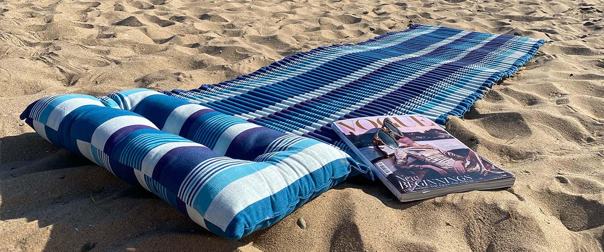 Beach Mats | Roll Up Beach Mattress with Pillow