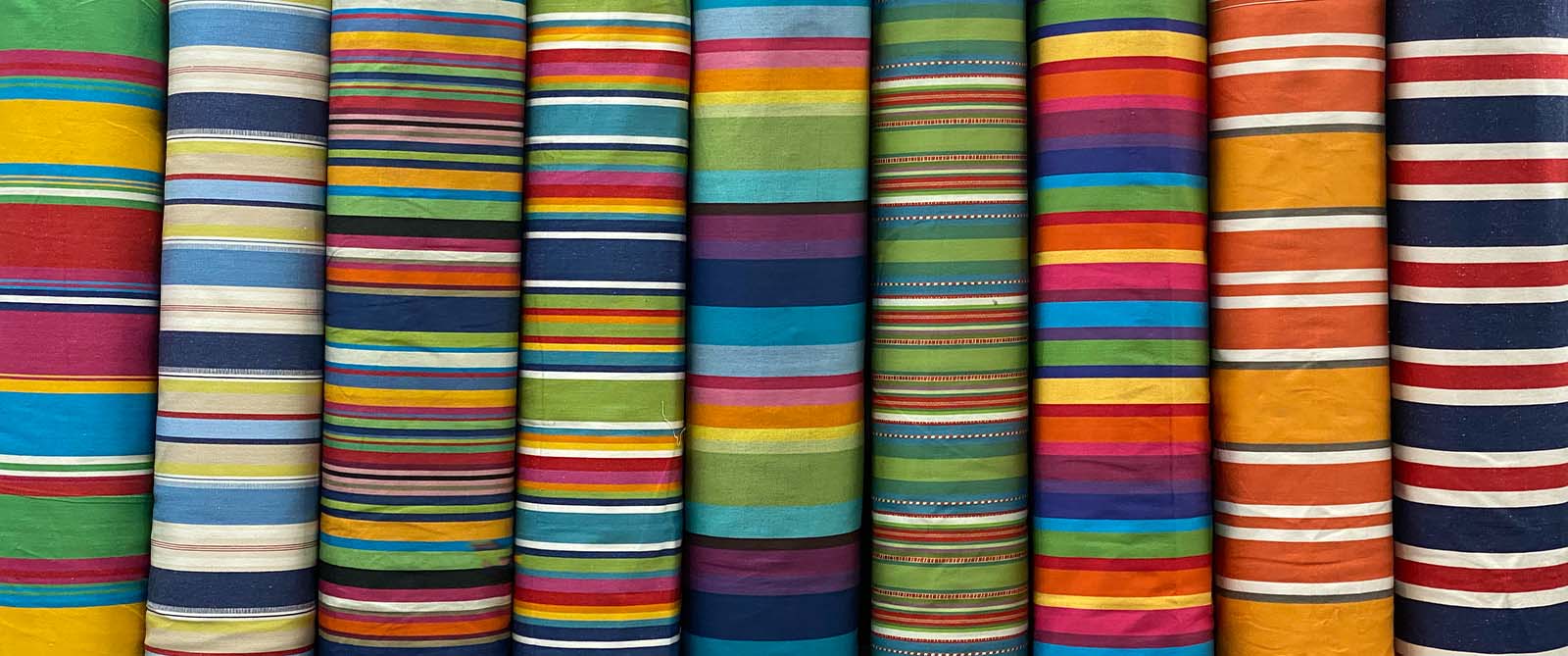 Turquoise Striped Fabrics | Stripe Cotton Fabrics | Striped Curtain Fabrics | Upholstery Fabrics  Windsurfing Stripes