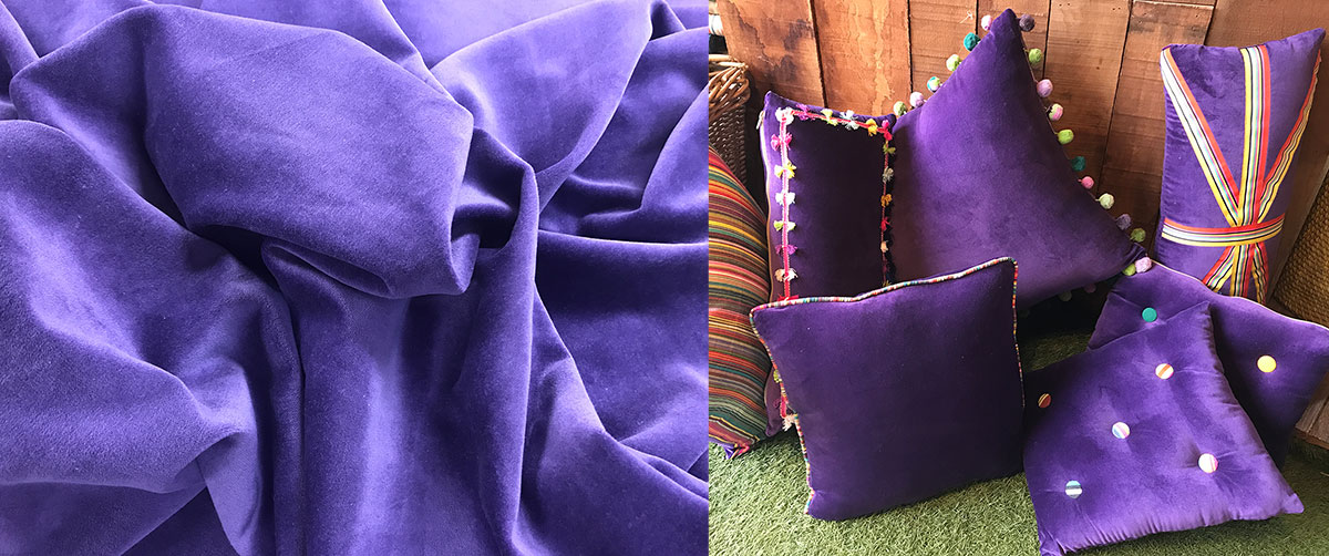 Purple Velvet Cushions and Home Accessories