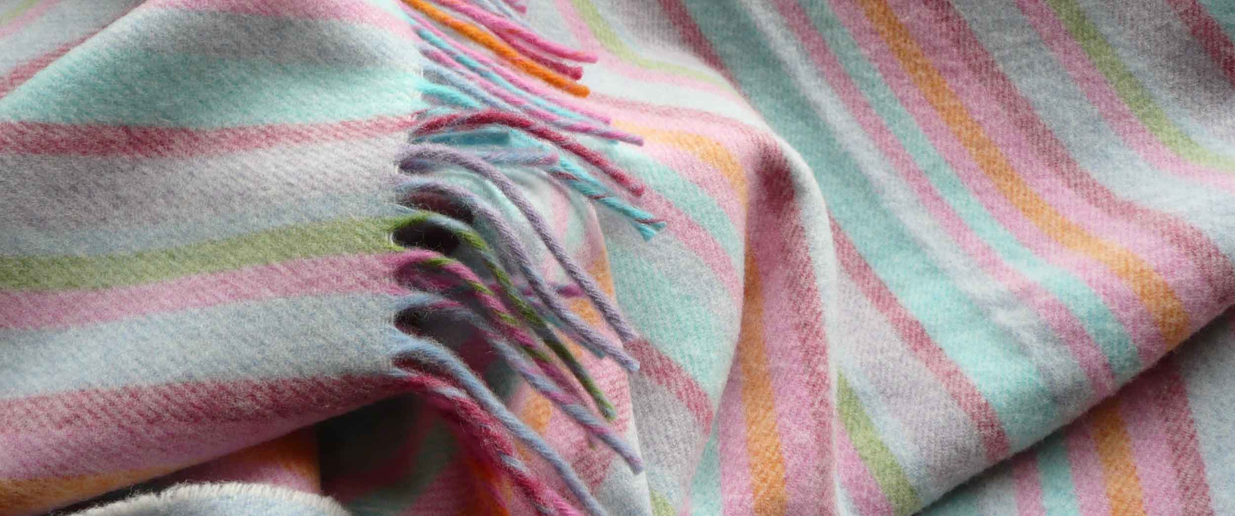 Striped Lambswool Throws 