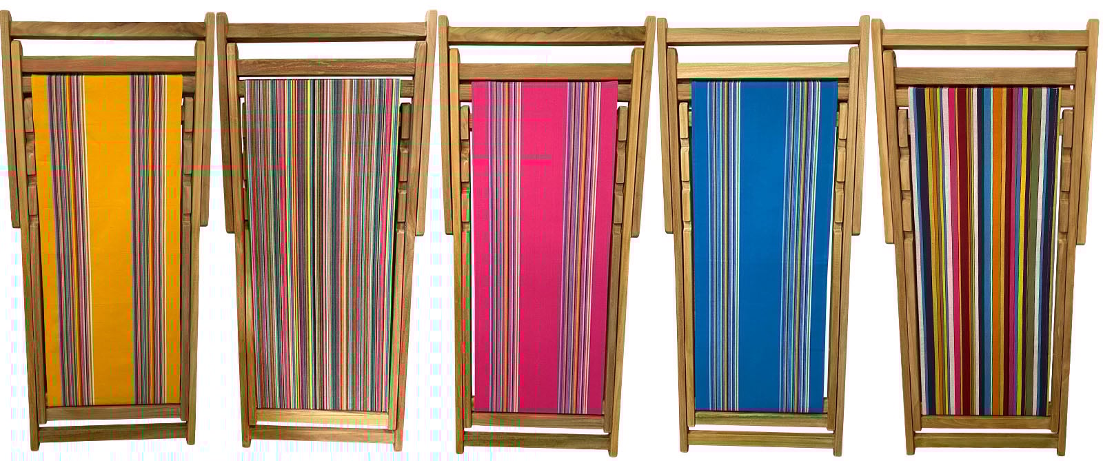 Premium Deck Chairs - Traditional Folding Wooden Deckchairs