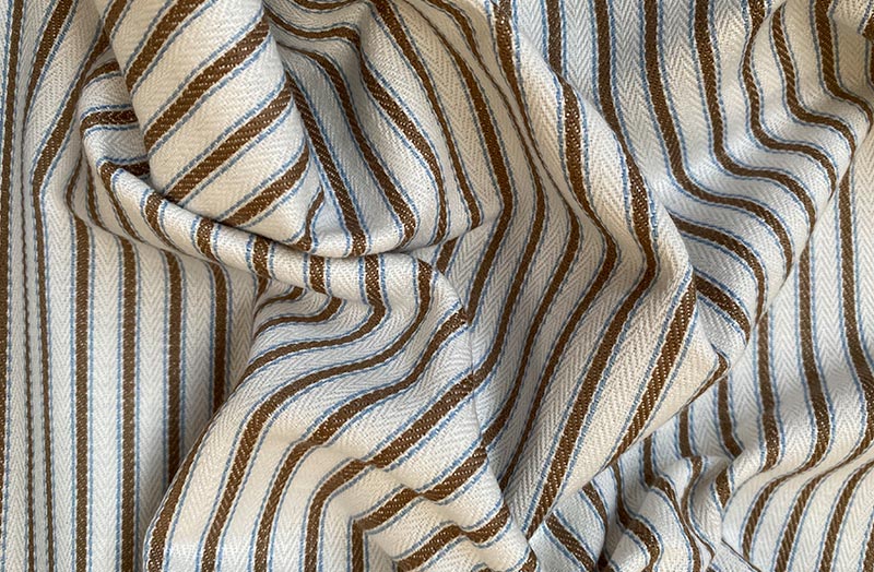 Thick 100% Cotton Herringbone Stripe Ticking Fabric, Price per 1/2 metre