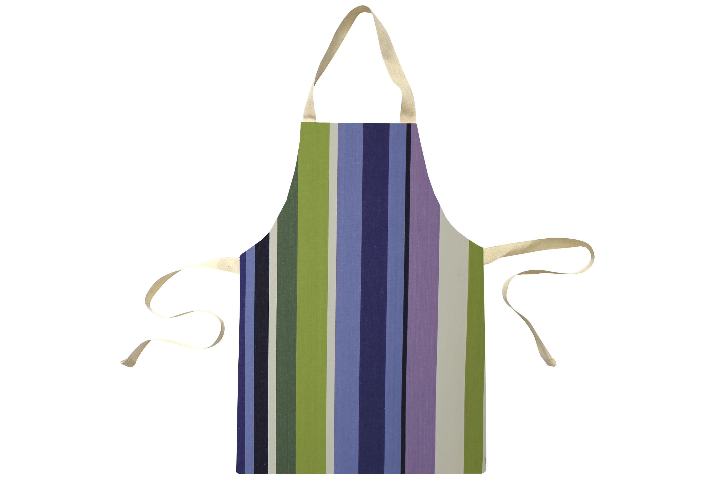 Green Water Resistant Aprons for Toddlers | Small Childs Striped Aprons Green  Blue  Purple  Stripes