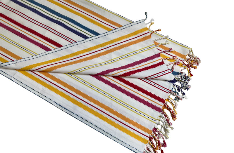 Pastel Rainbow Stripe Hammam Towels