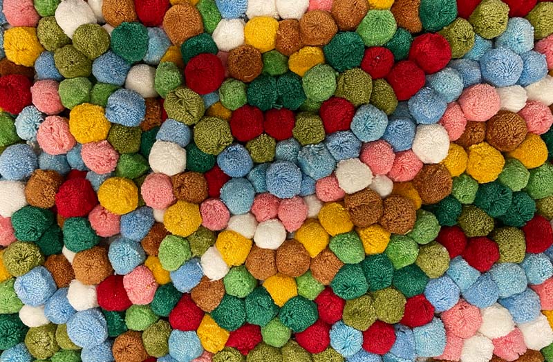 Autumnal colour pom pom trim 