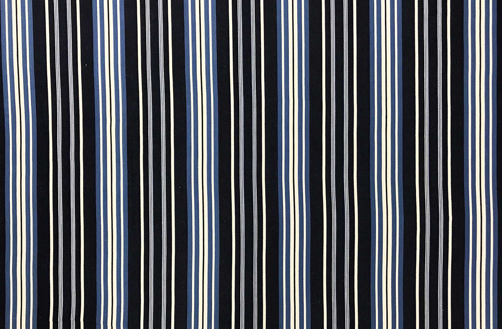 striped roman blind Ticking Fabric - Chess Blue