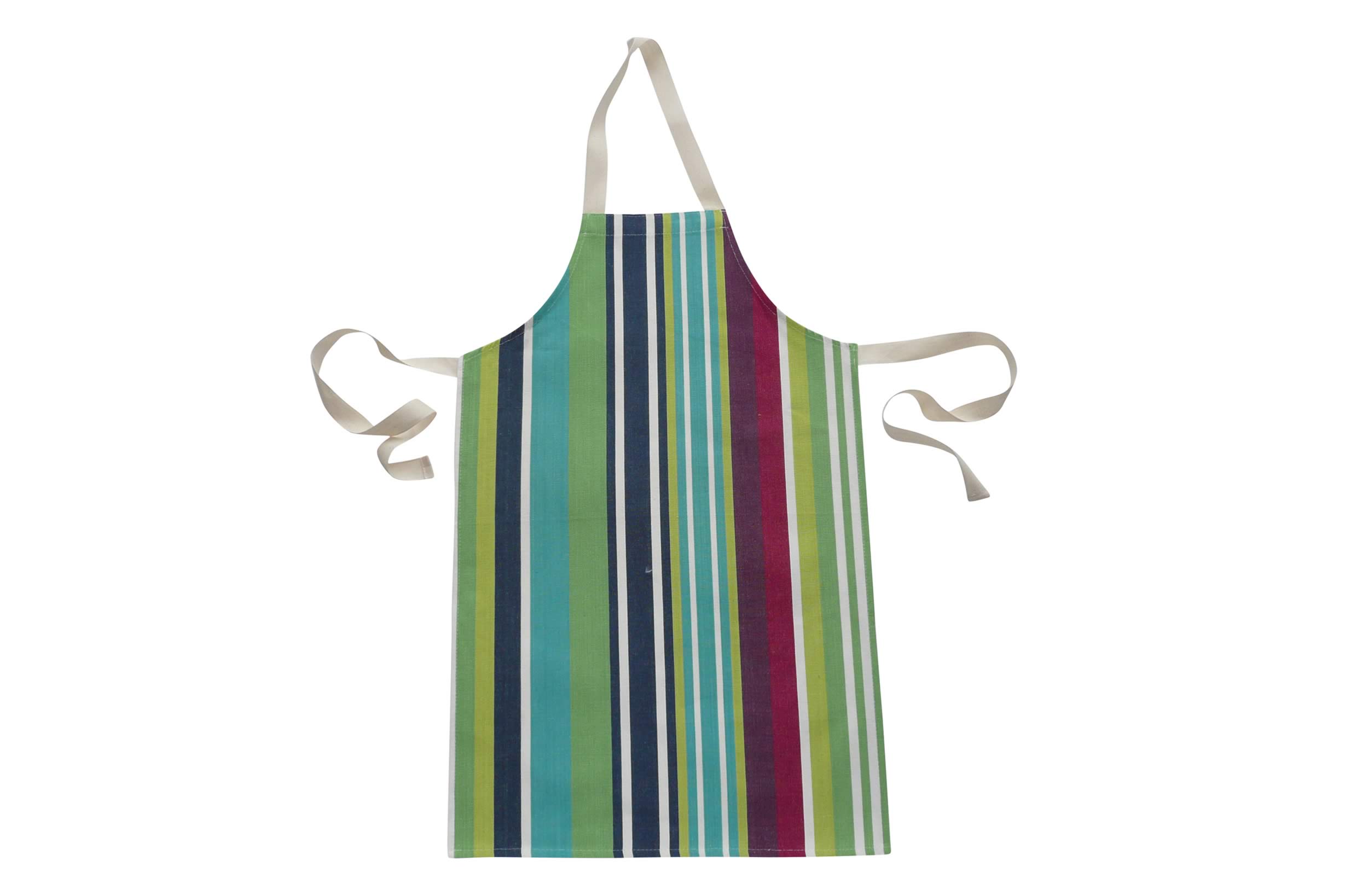 Green Navy Striped Childrens Apron