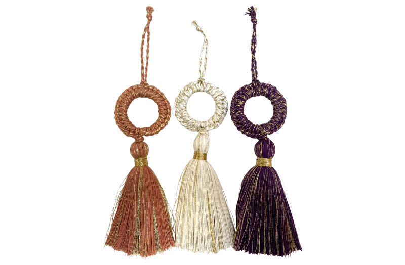 Decorative Tassels - Gold Mix Circle Top Tassels 