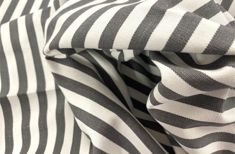 Stripe Fabrics with 1cm wide Graphite Stripes | Grey Narrow Stripe Cotton Fabrics