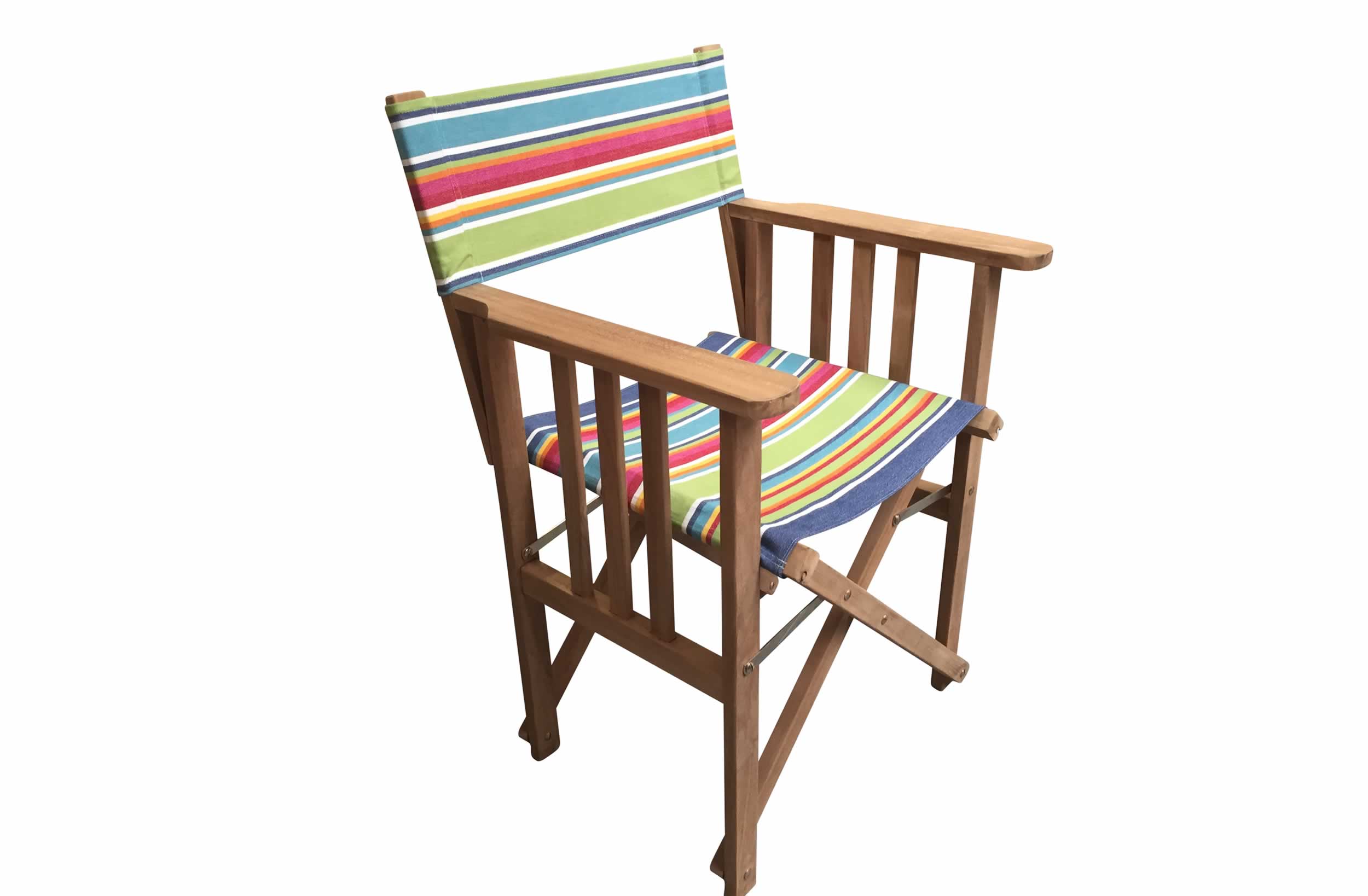 Teak Directors Chair - Climbing Stripe 