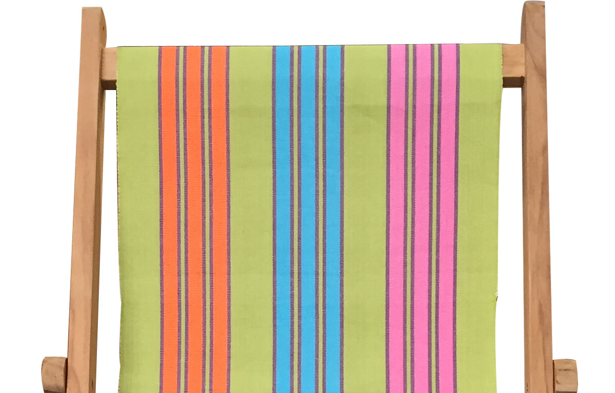 light green stripe deckchair material