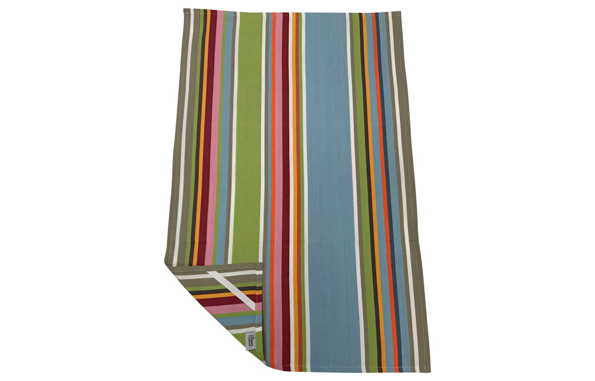Duck Egg Blue Striped Tea Towels | Cricket Stripe