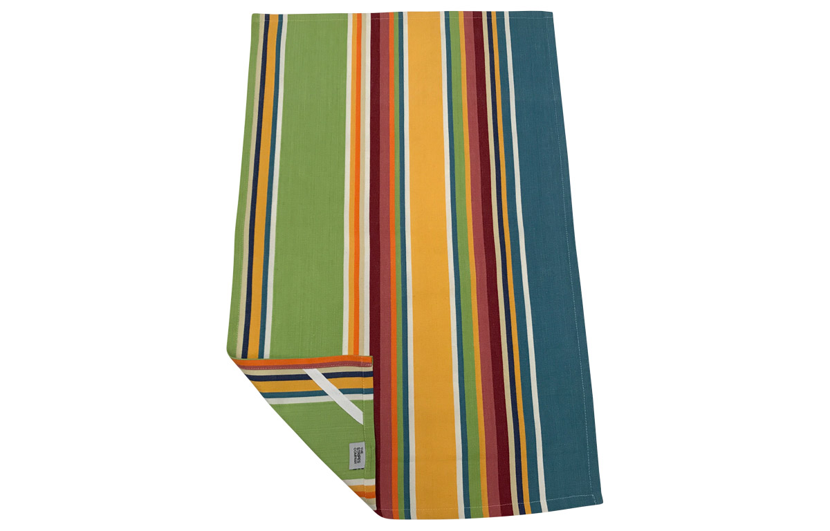 Yellow Stripe Tea Towels | Striped Teatowels Cricket Yellow Stripes