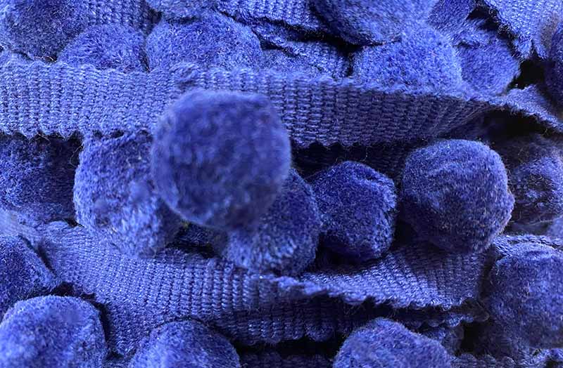 Dark Blue Bobble Fringes | Navy Bobble Trim Pompom Fringe 1.5cm