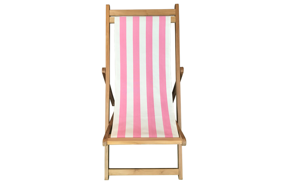 Pink - Premium Teak Deck Chairs | The Stripes Company Australia