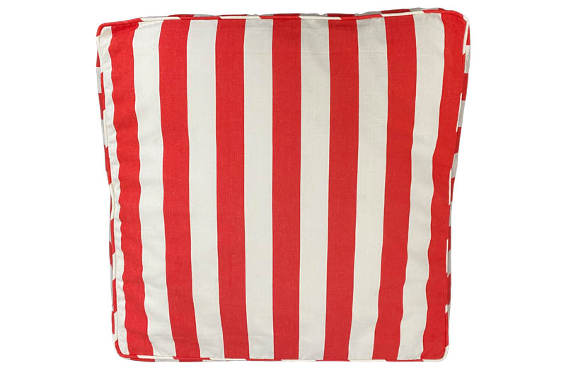 Red White Stripe Large Floor Cushions