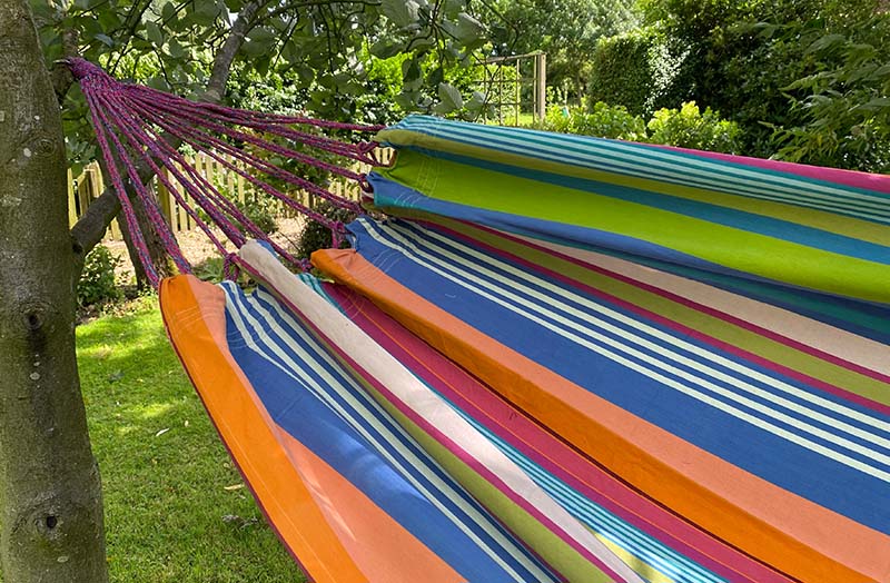 multicoloured hammock