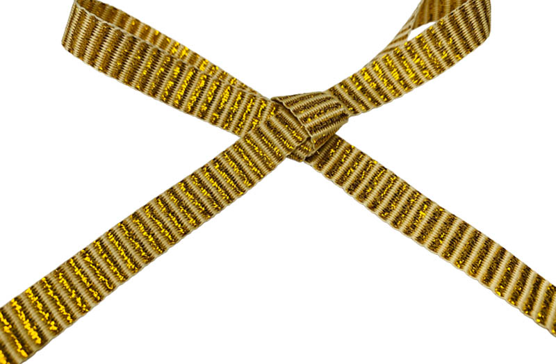 Gold Striped Ribbon - Gold Stripe Gift Ribbon