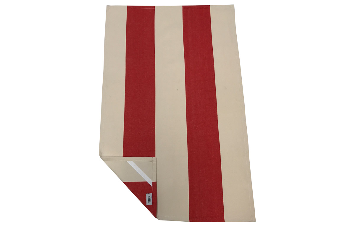 Red Stripe Tea Towels - Juggling Stripe