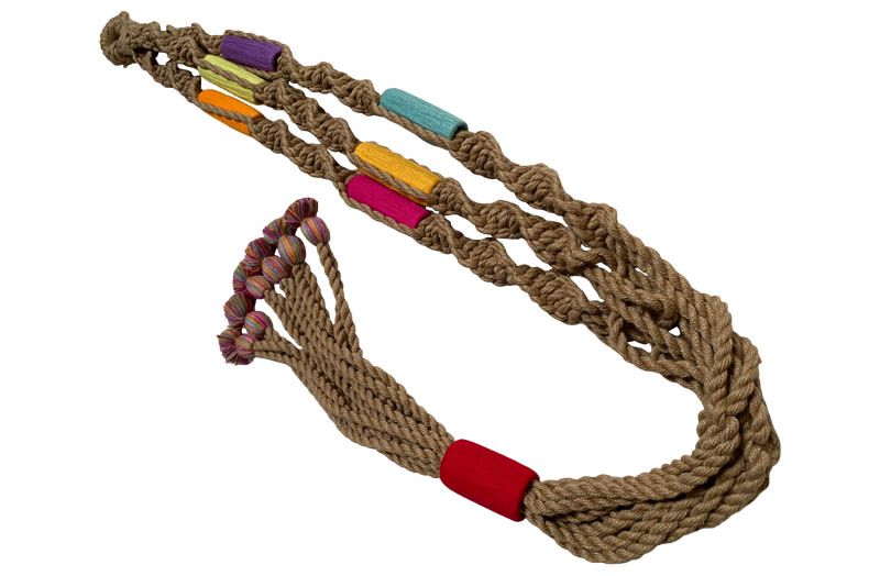 Natural Jute Macrame Plant Pot Hangers with Neon Bobbles