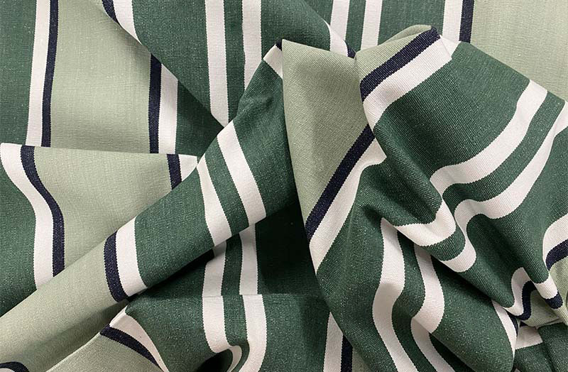 Dark green and white thin stripe ribbon