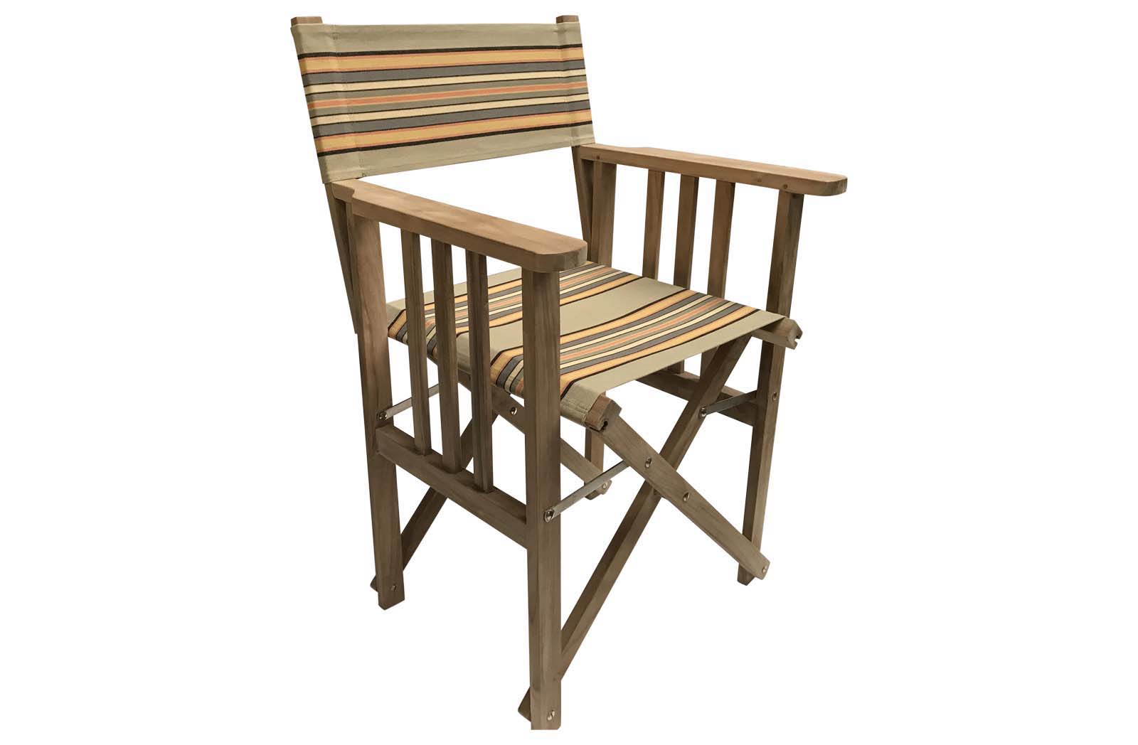 Teak Directors Chair - Kickball Stripe