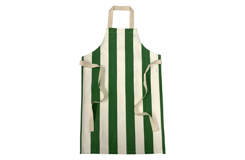Childrens Aprons Green And White Striped 