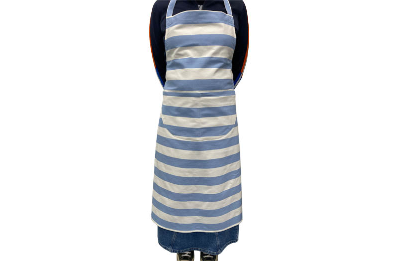 Sky Blue White Striped Aprons - Personalise