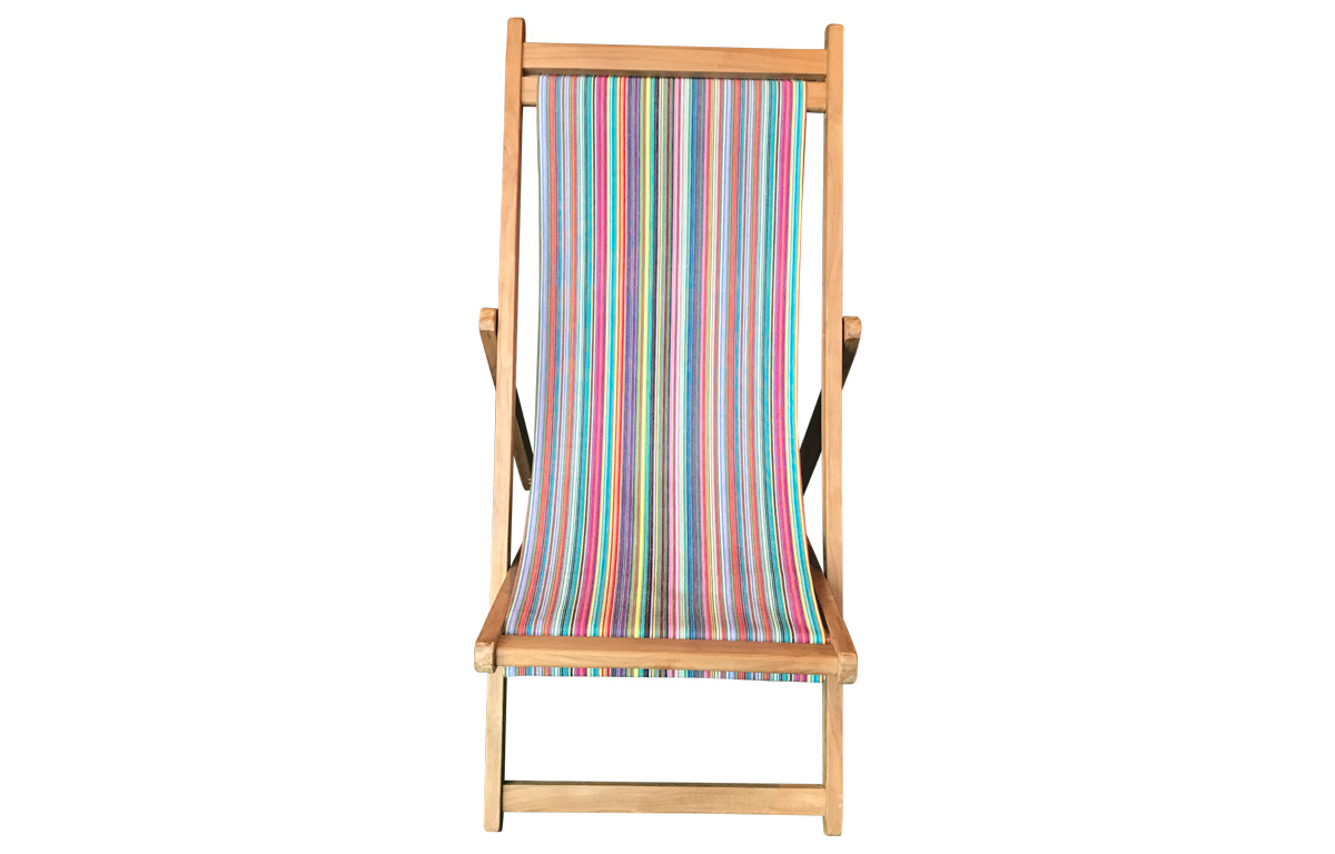 Multi Stripe Premium Deck Chair