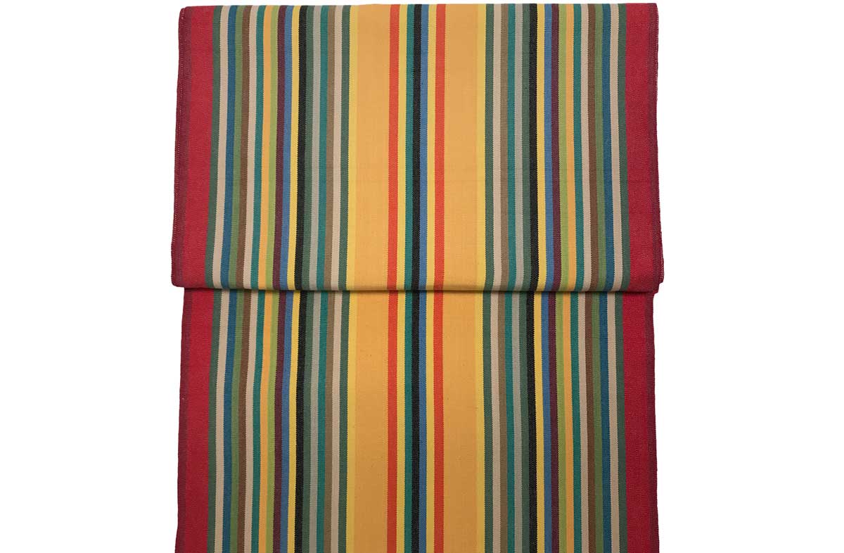 Vintage Deckchair Fabric Medley of colours in narrow stripes  