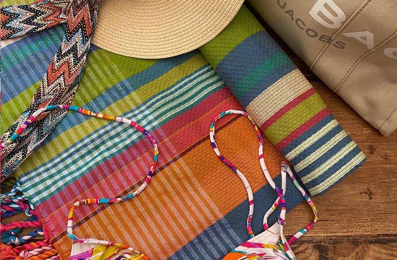 multicoloured hammam towel