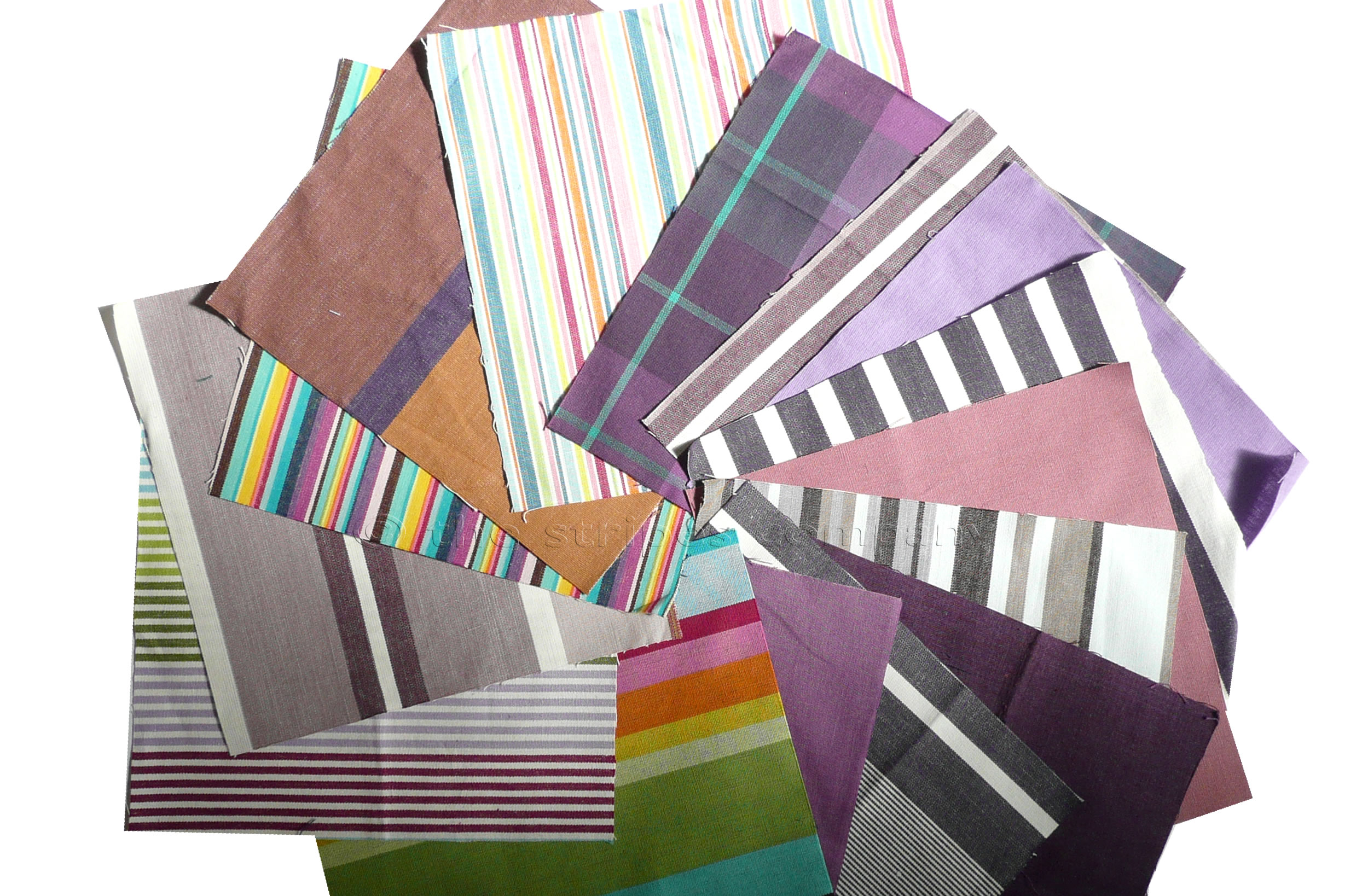 Purple Striped Cotton Fabric Squares | Patchwork Fabric Squares | Quilting Fabric Squares  Stripes