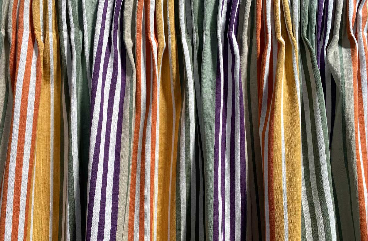 sage green stripe curtain fabric
