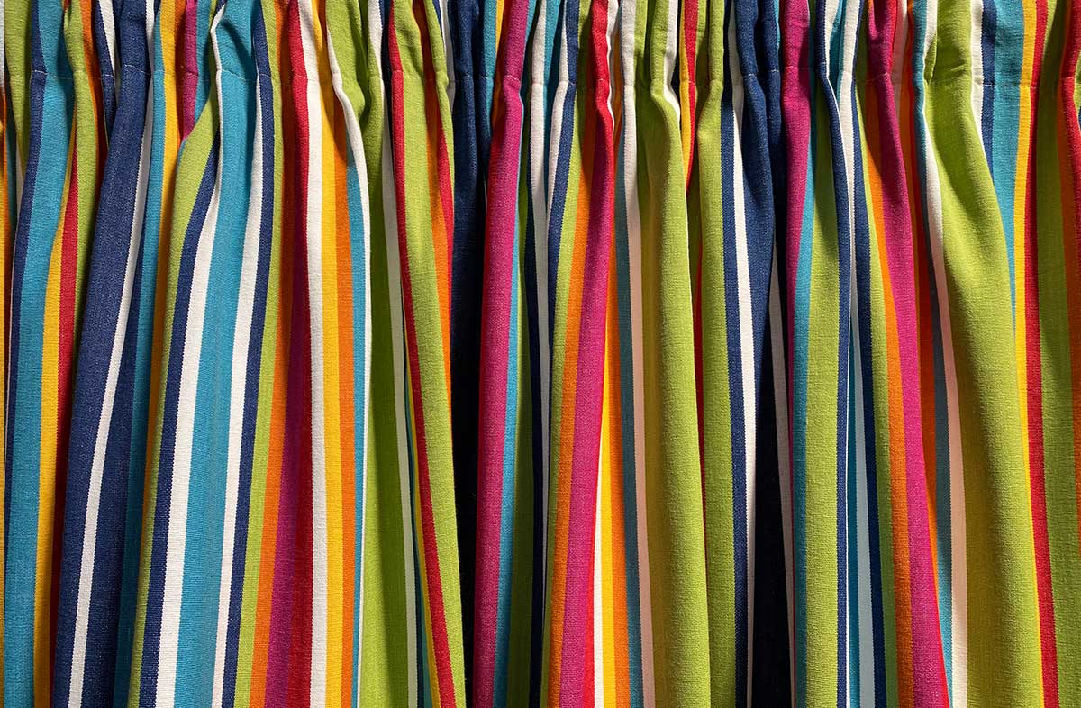 colourful stripe curtain fabric