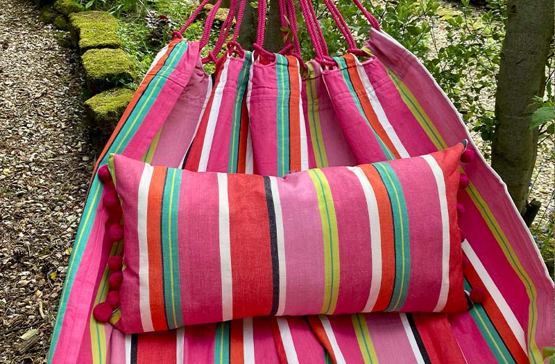 Bright Pink Striped Hammocks | Garden Hammocks