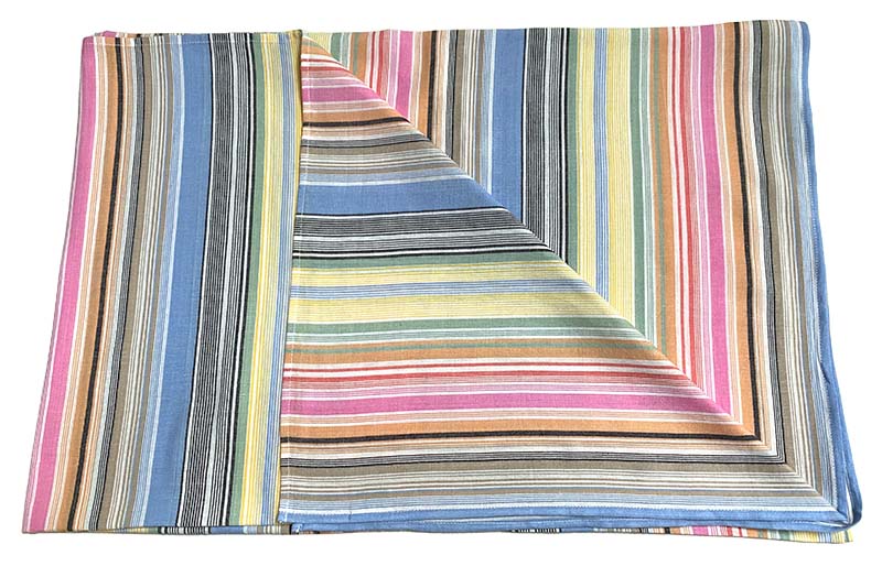 pink, pale yellow, pale blue - Striped Beach Sarongs - Cotton Pareo Wraps