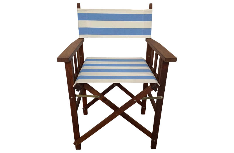 Sky Blue and White Directors Chair Covers | Replacement Director Chair Covers 