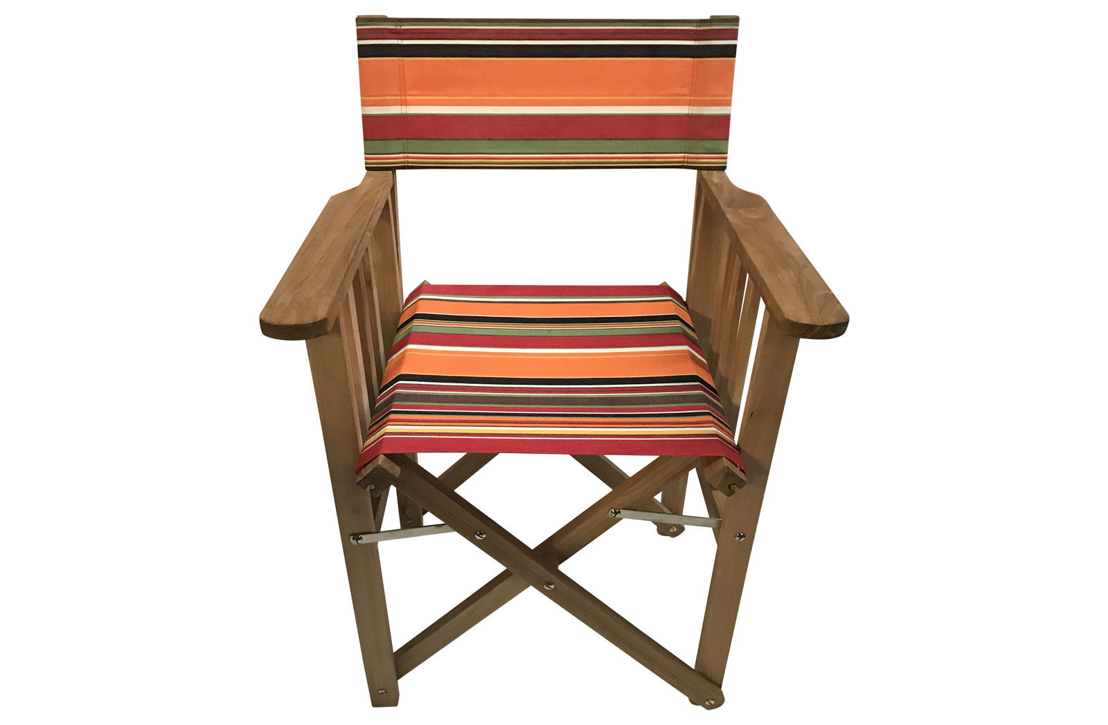 Director chair orange black stripes