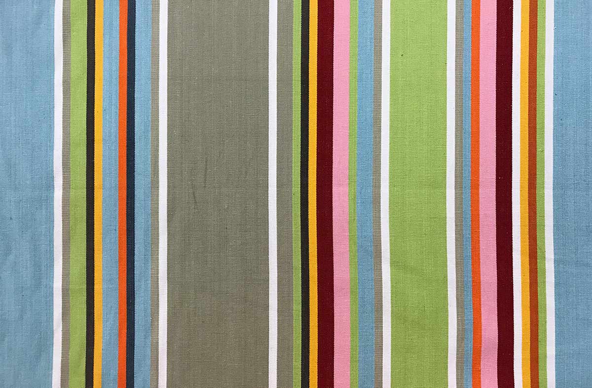 striped roman blind Duck Egg Blue Striped Fabrics - Cricket Stripe