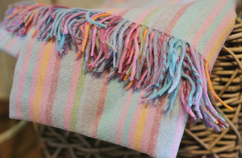 Striped Lambswool Throws