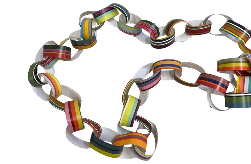 Multi Stripe Paper Chains