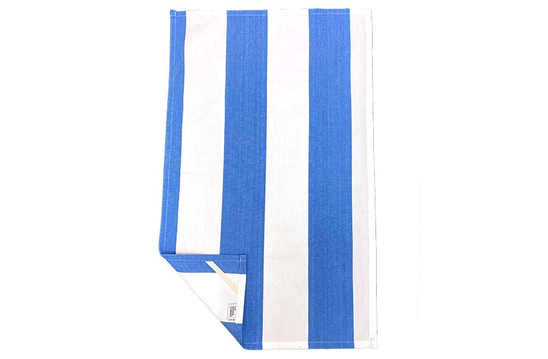 Wide Blue, White Stripe Tea Towels | Striped Teatowels