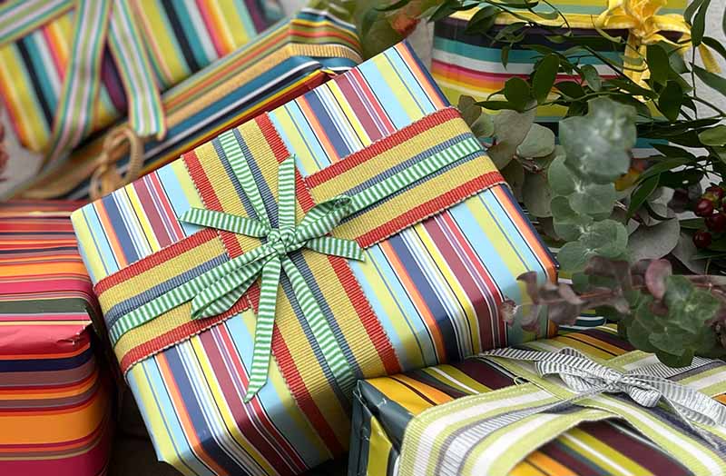 Fun Striped Wrapping Paper from The Stripes Company