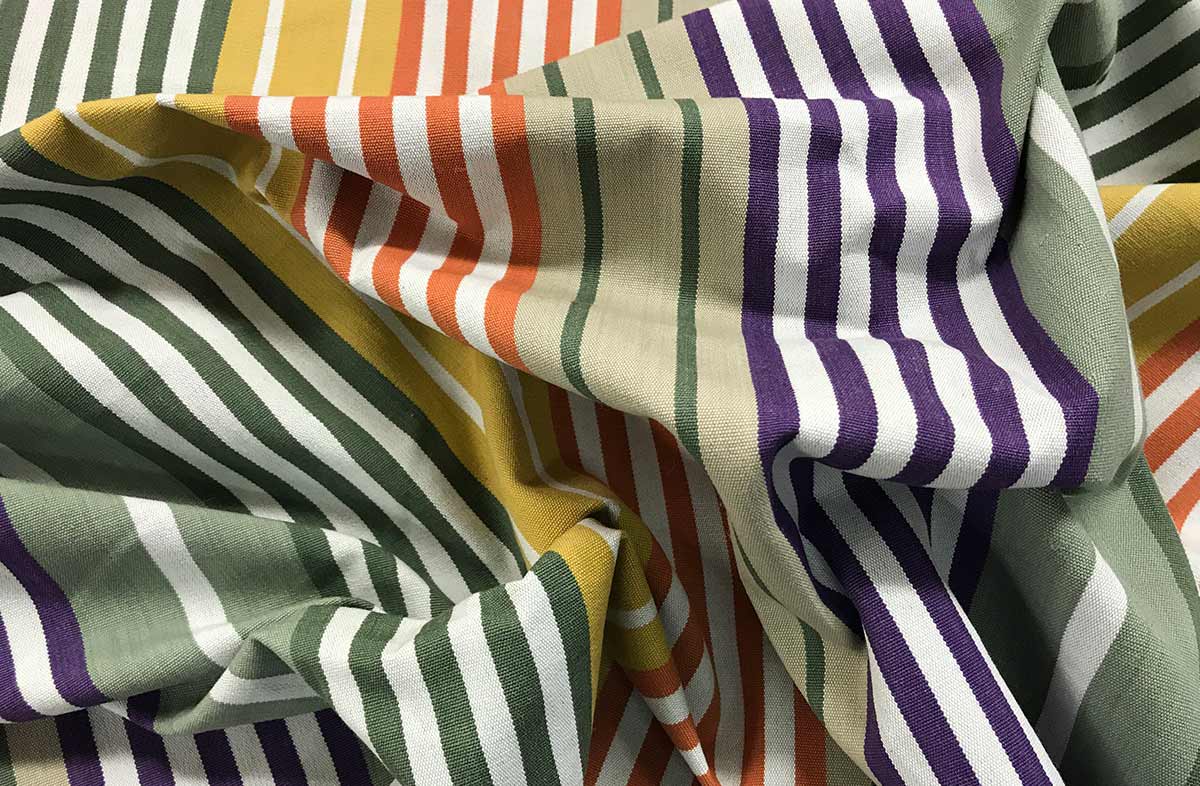 Sage Green Striped Fabrics -  Boules Stripe