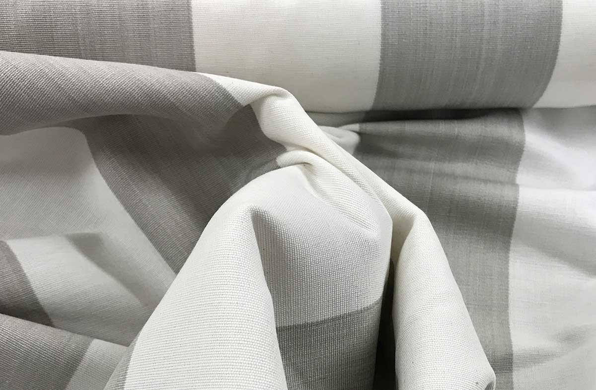grey beige and white stripe fabric
